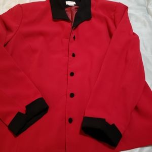 Koret size 18W womans suit jacket red/black
